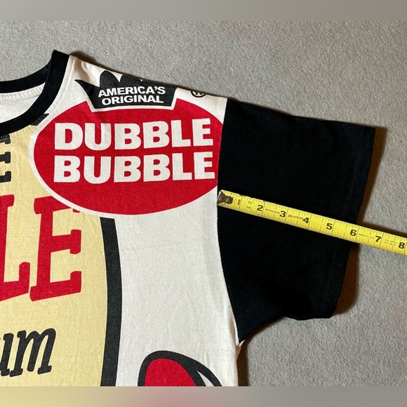 Dubble Bubble Men’s T-Shirt XL White Black Sleeves Cotton Bubble Gum Graphic - Picture 5 of 6